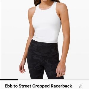 Lululemon Ebb to Street Cropped Racerback Tank Top